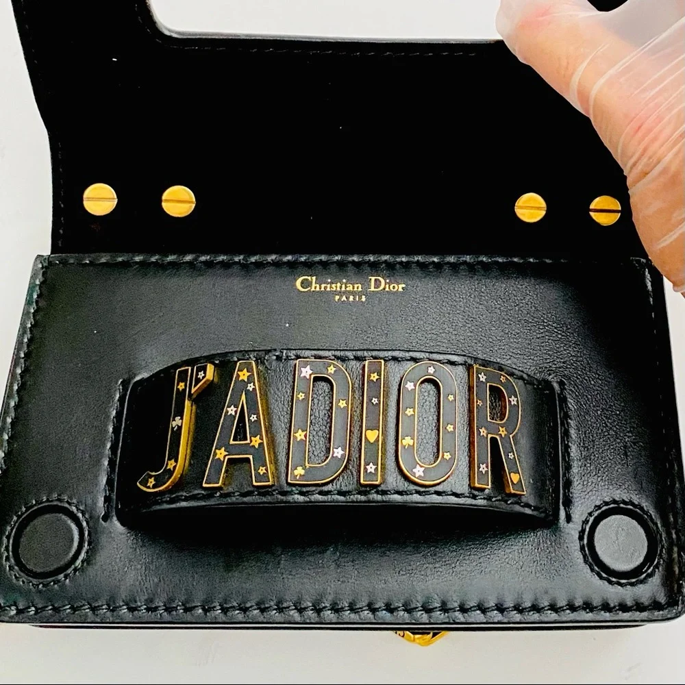 DIOR Leather Studded J'Adior Crossbody Bag / Clutch - Picture 9 of 9